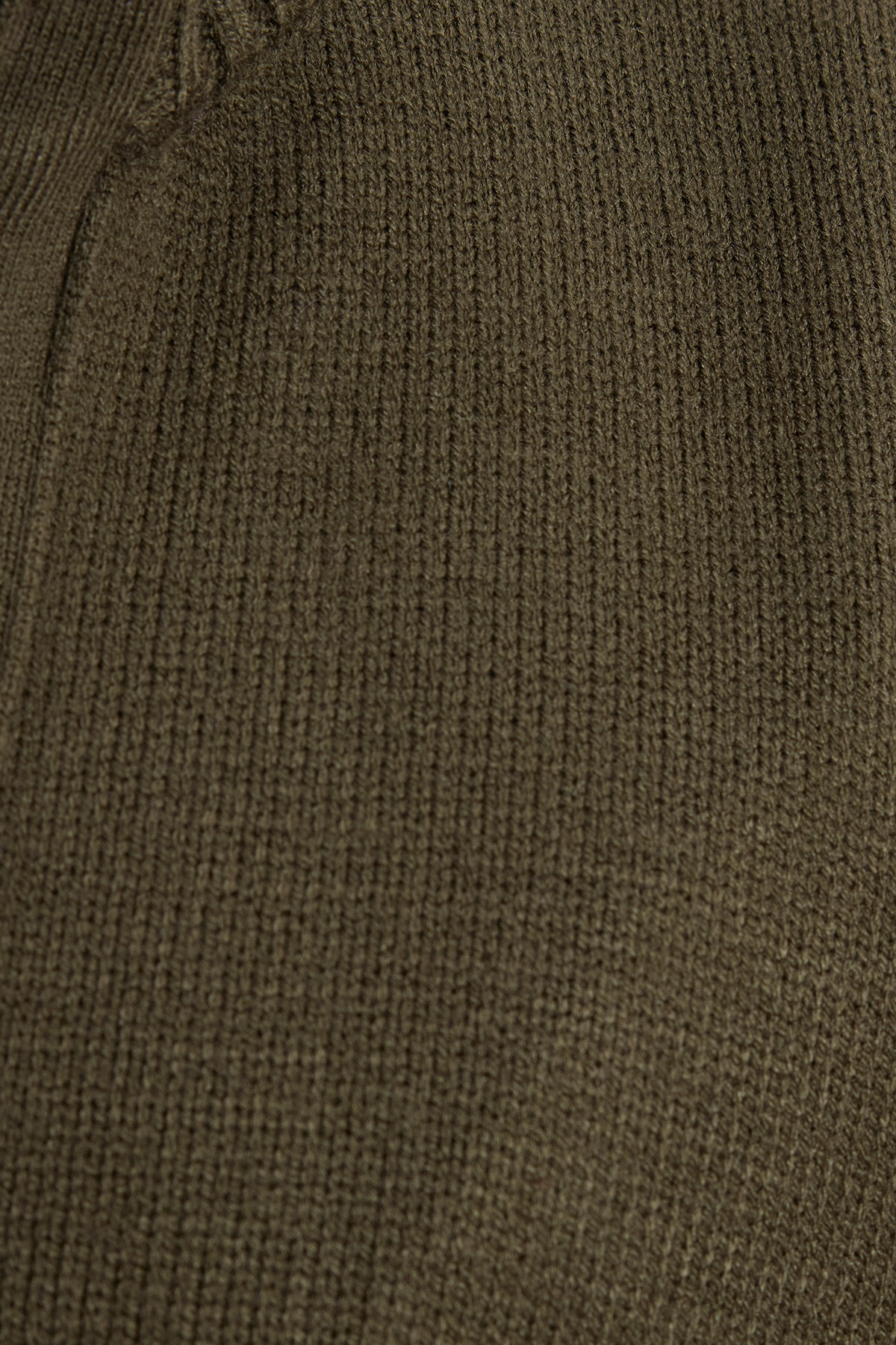 Tudors  Erkek Standart Fit Normal Kesim Fermuarlı Haki Hırka - Görsel 3