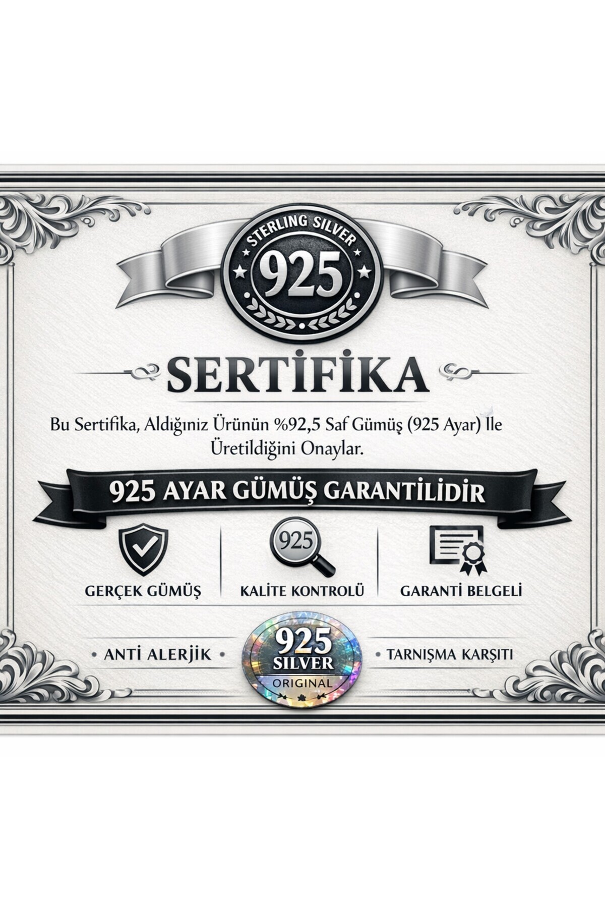 ÇEKİRDEK JEWELRY Işıklı Hediye Kutulu 925 Ayar Gümüş Ay Yıldız Kolye, Gold Kaplama Parlak Şık Tasarım görsel 7