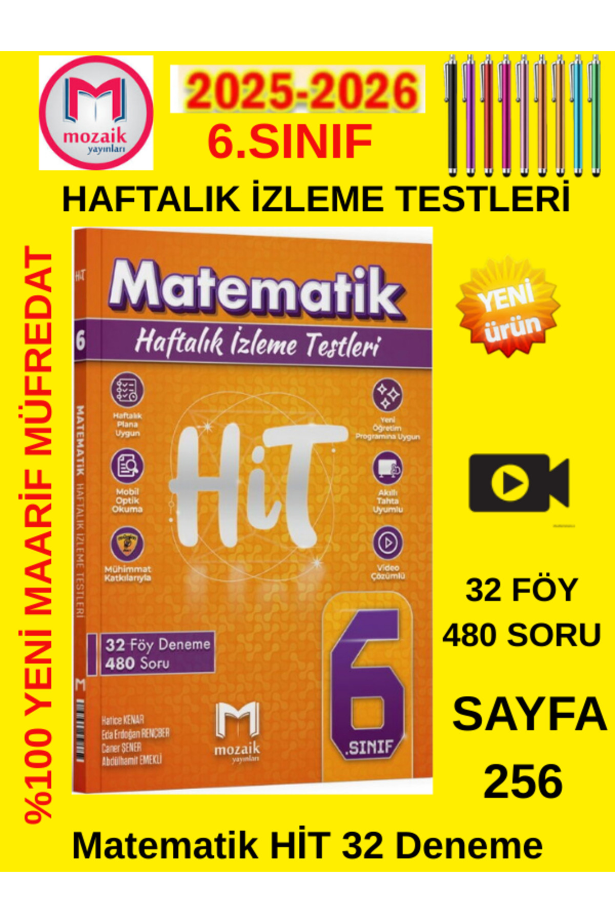 Mozaik Yayınları 2025-2026 6.SINIF.Matematik HİT Haftalık İzleme