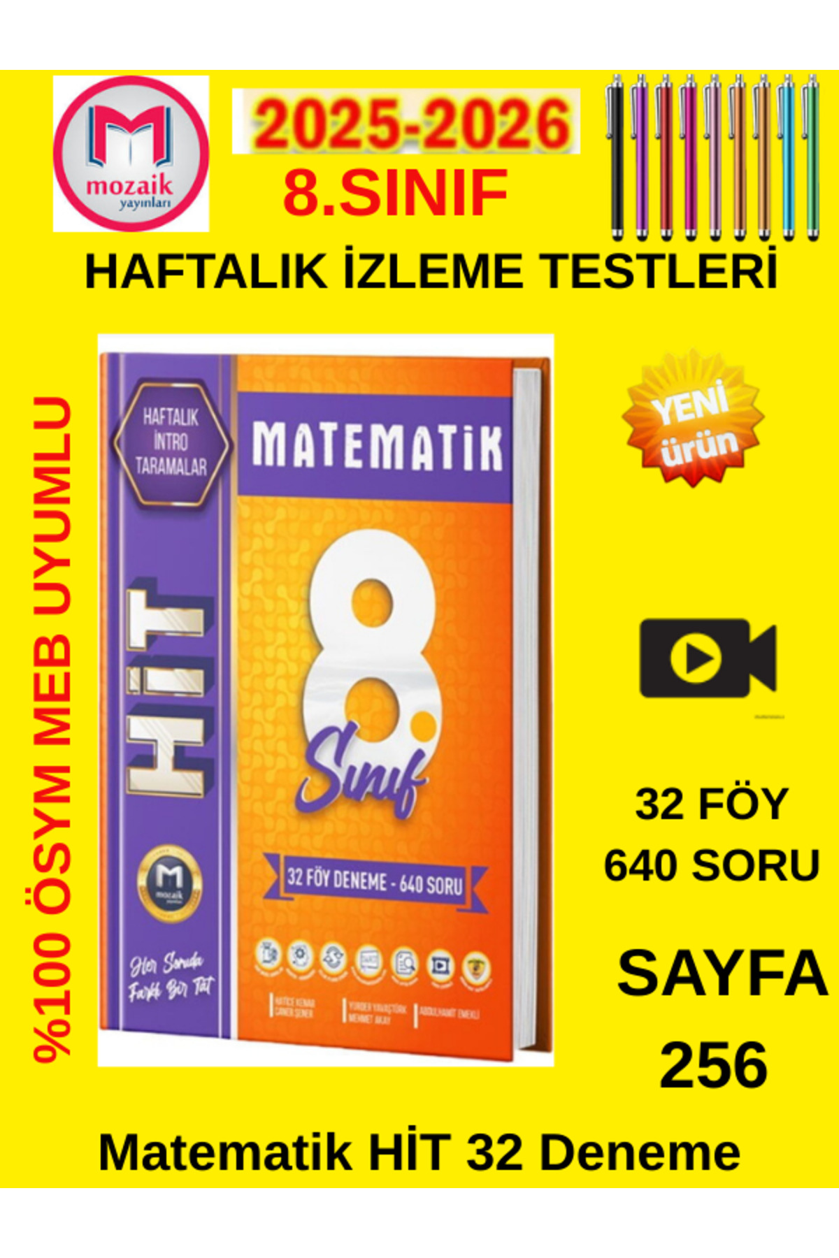 Mozaik Yayınları 2025-2026 8.SINIF.Matematik HİT Haftalık İzleme