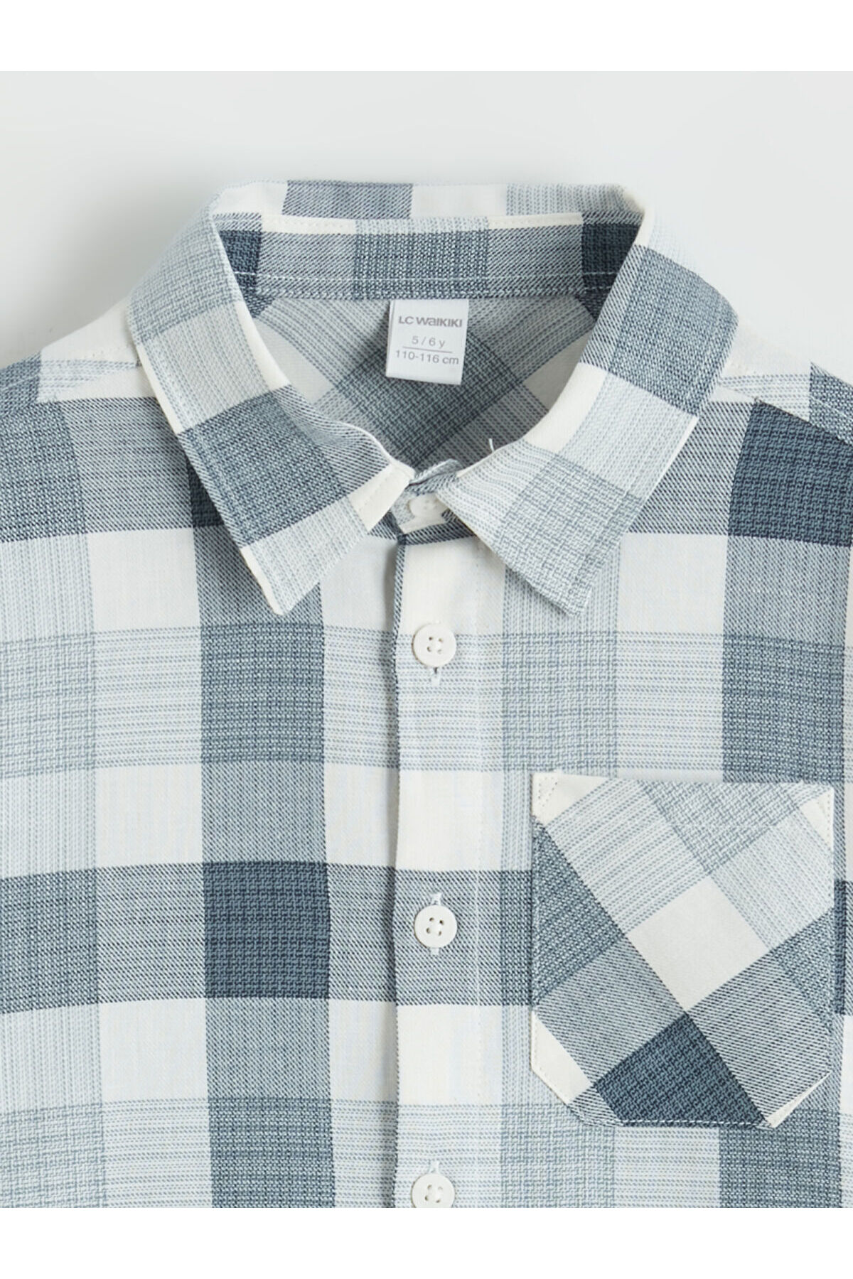 LC Waikiki Nevaa Collection Lacivert Ekose Erkek Çocuk Gömlek fotoğrafı 2 (önizleme)