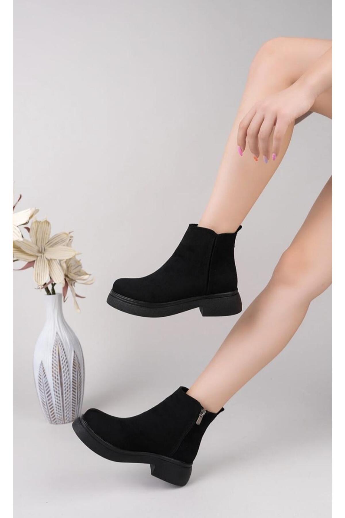 I Love Shoes Sorvella Kadın Bot Siyah Mat Deri görsel 2