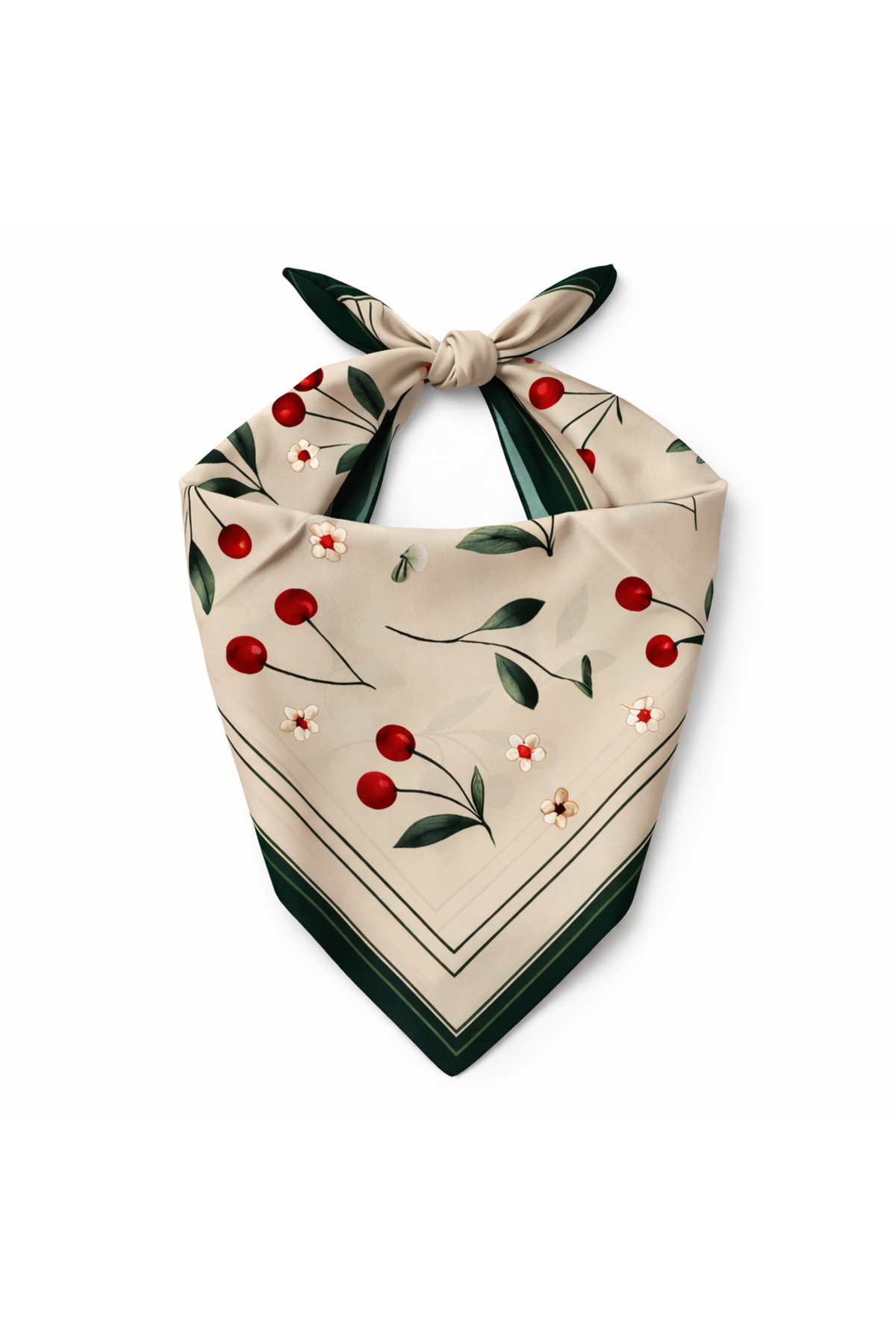 Cherry Pattern Scarf Bandana 50x50cm
