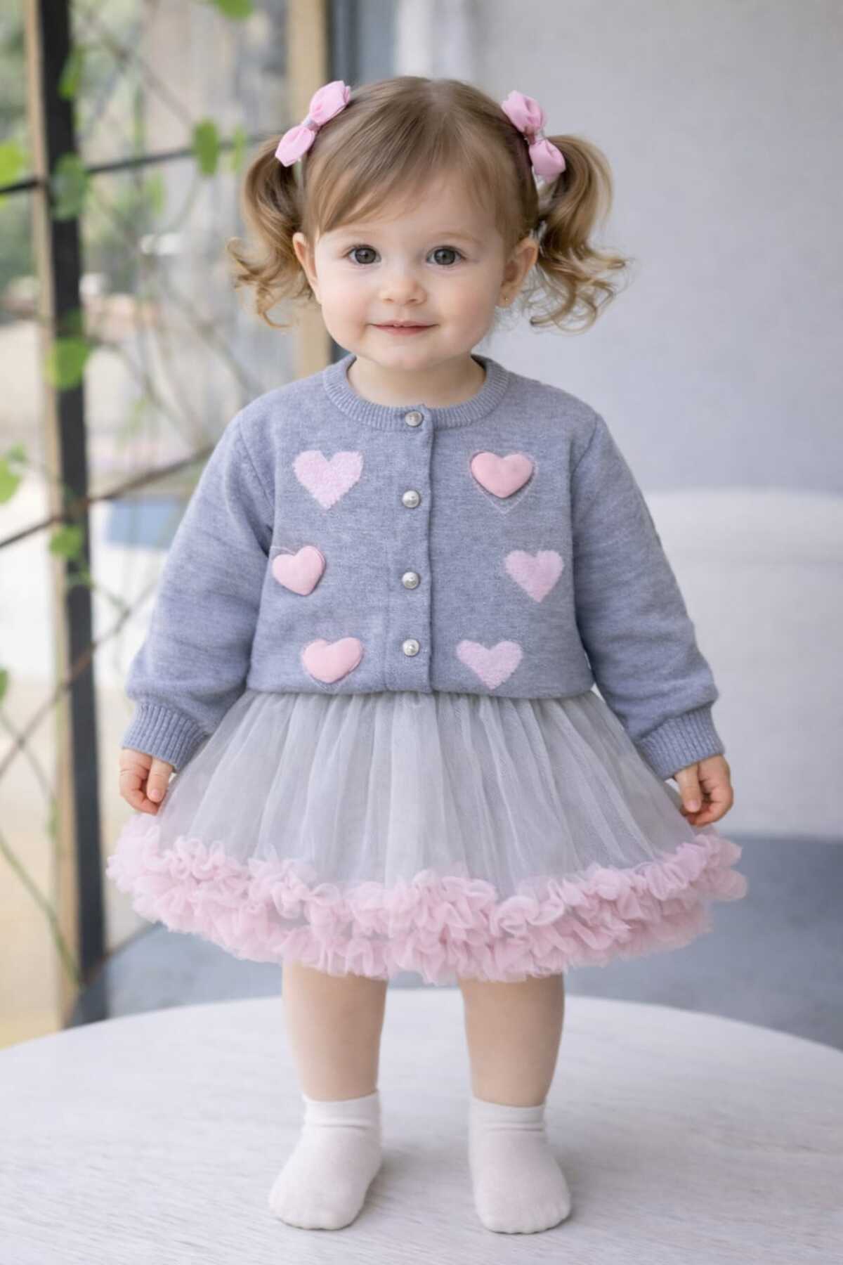 2bebek1butik triko ve tütülü etek takım kız çocuk fotoğrafı 2 (önizleme)