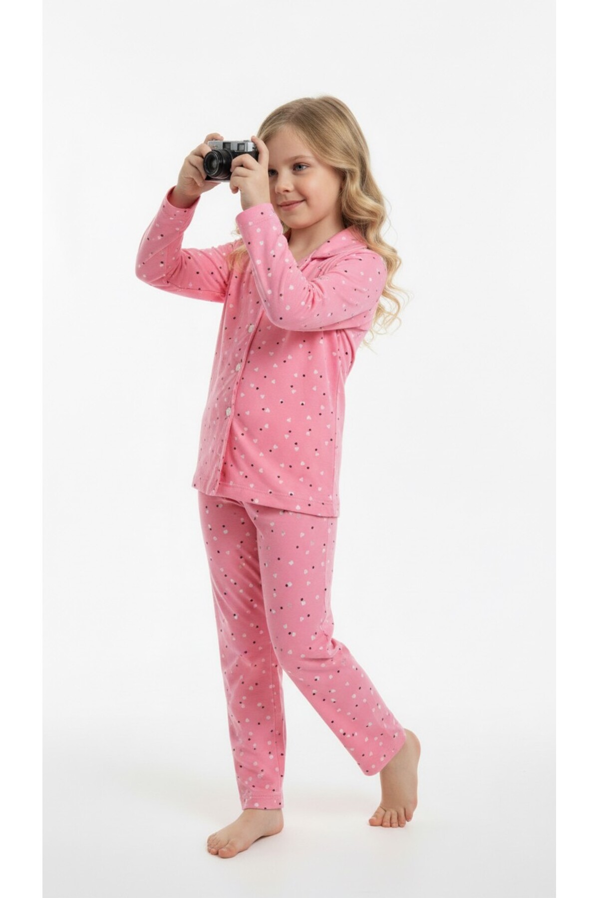 DANBİ Kız Çocuk 4,5,6,7,8,9,10,11 Yaş Mevsimlik Pijama Takımı fotoğrafı 2 (önizleme)