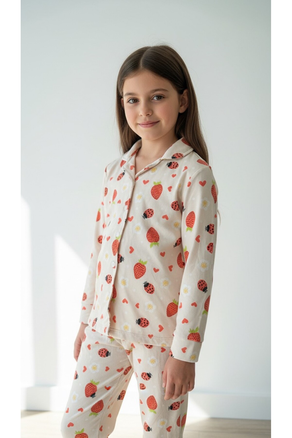 DANBİ Kız Çocuk 4,5,6,7,8,9,10,11 Yaş Mevsimlik Pijama Takımı fotoğrafı 3 (önizleme)