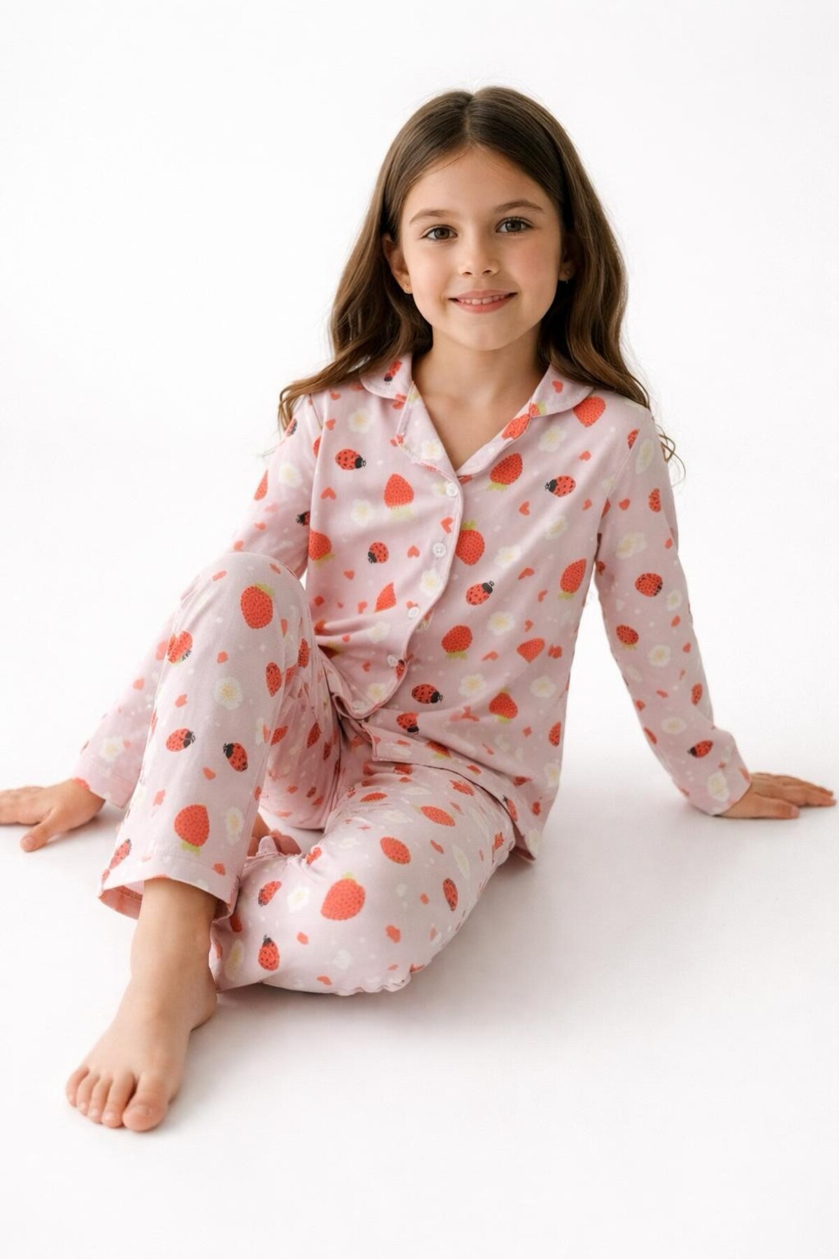 DANBİ Kız Çocuk 4,5,6,7,8,9,10,11 Yaş Mevsimlik Pijama Takımı fotoğrafı 4 (önizleme)