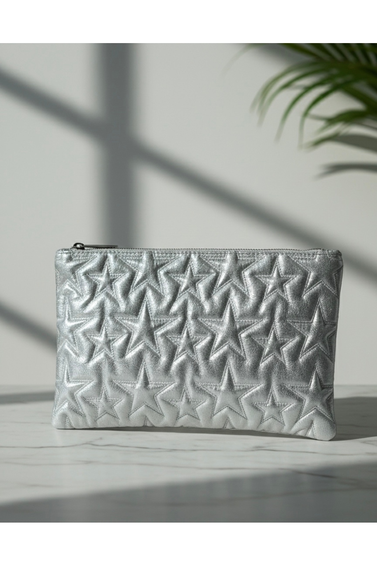MyleeButik Yıldız Nakışlı Star Kadın Kapitone Portföy El Çantası & Clutch
