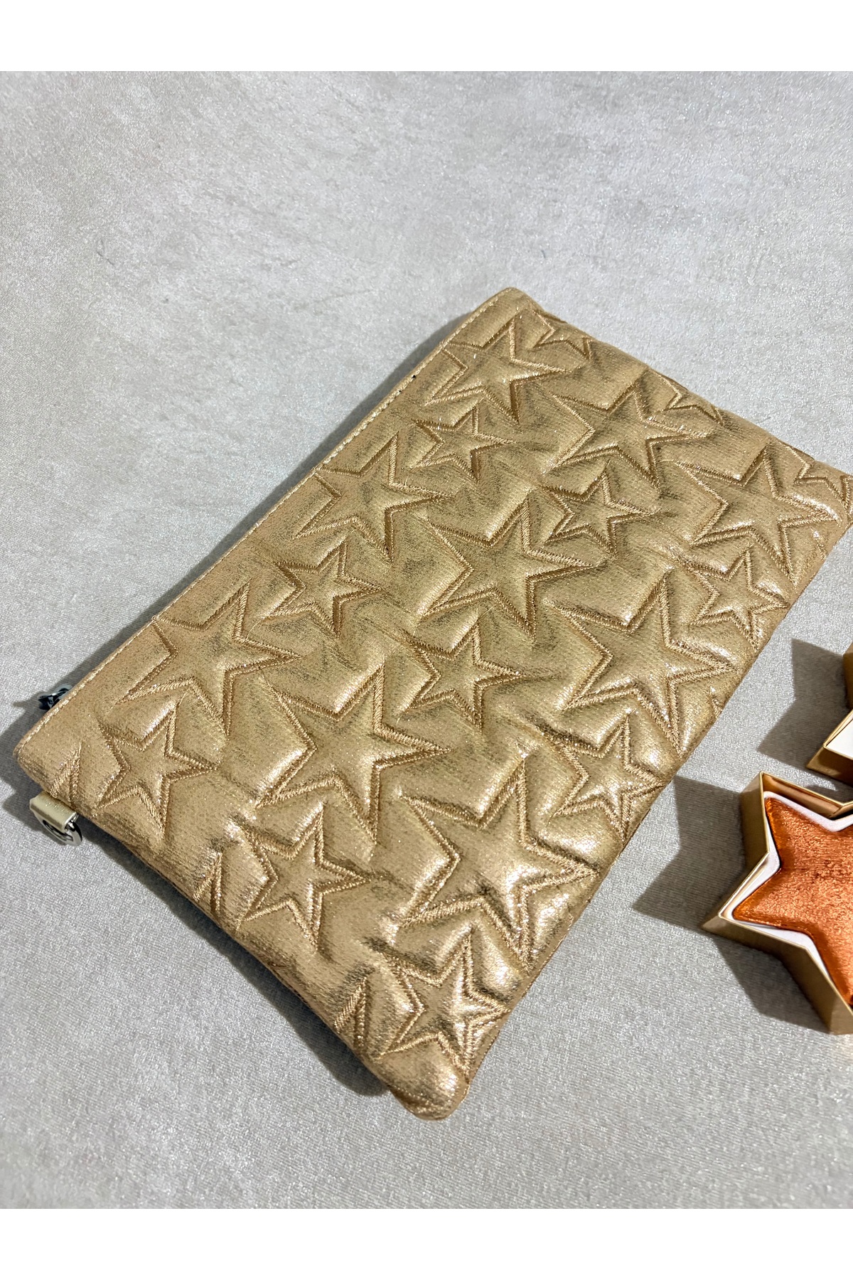 MyleeButik Yıldız Nakışlı Star Kadın Kapitone Portföy El Çantası & Clutch görsel 3