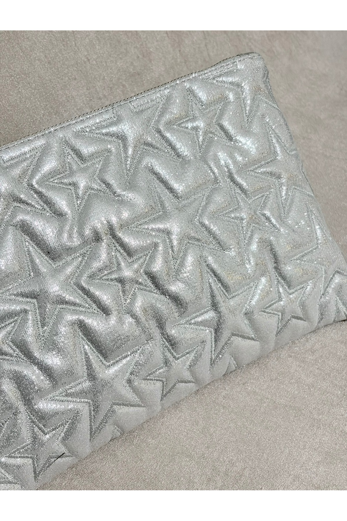 MyleeButik Yıldız Nakışlı Star Kadın Kapitone Portföy El Çantası & Clutch görsel 2