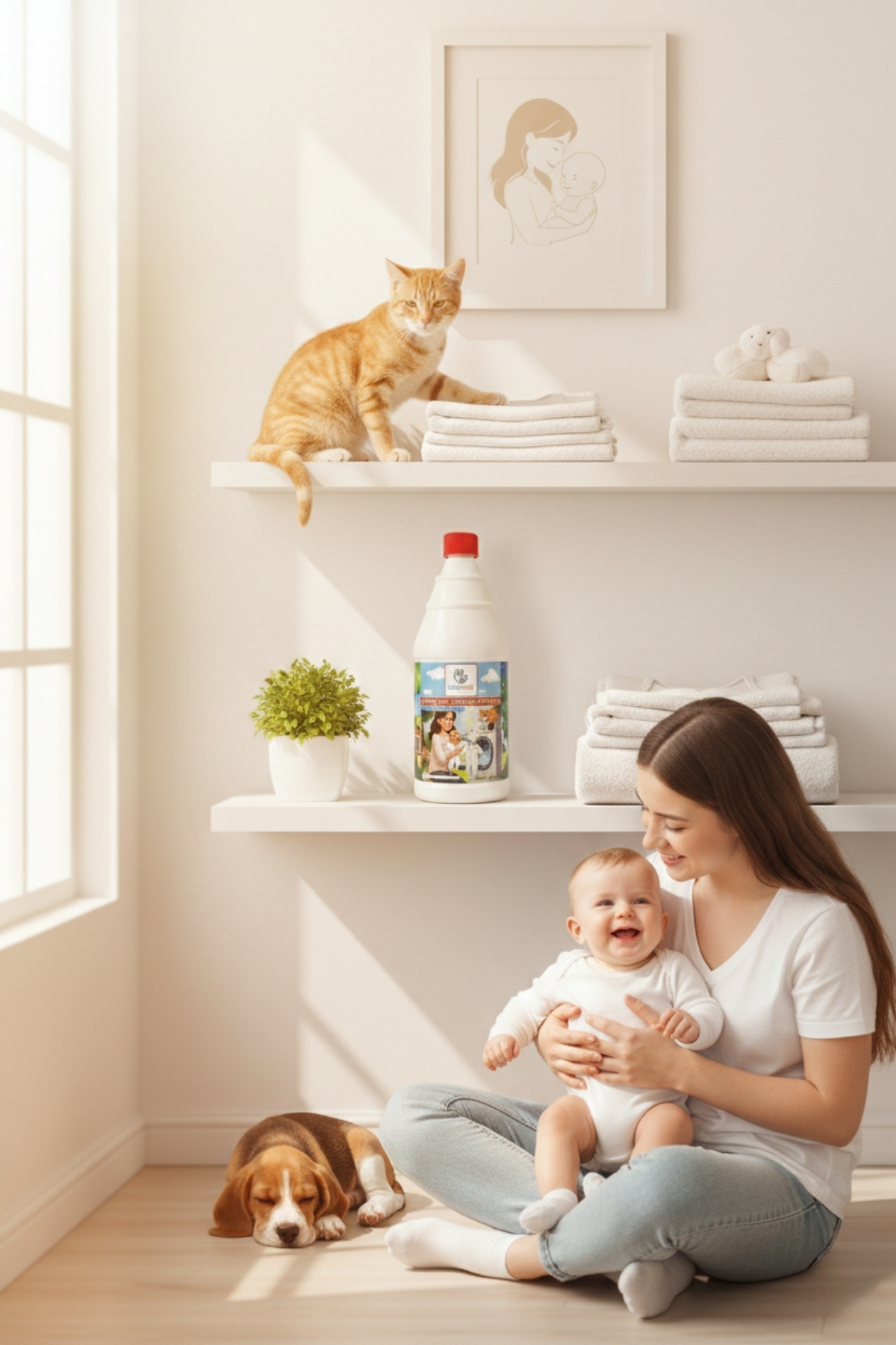 BabyMatik Bebekler İçin Sıvı Çamaşır Deterjanı, 1 Litre, Paraben Ve SLS İçermez, Kalıntı Bırakmaz. fotoğrafı 5 (önizleme)