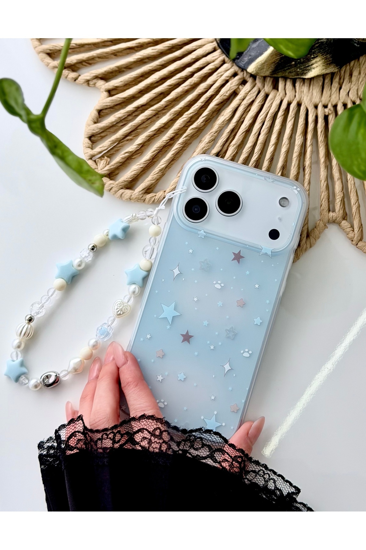 Iphone 17 Promax Compatible Charm Star Design Flexible Silicone Case with Toy