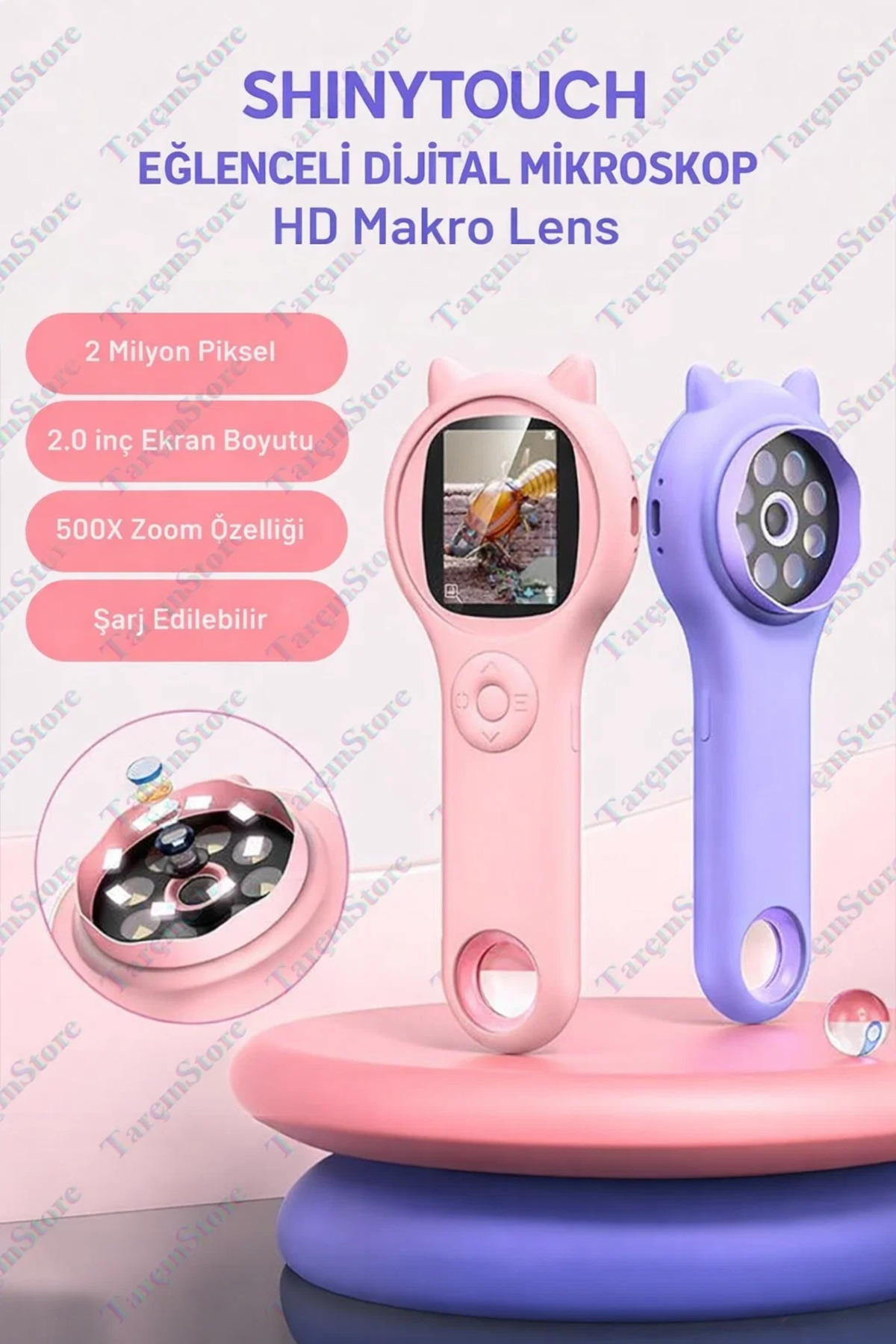 Dijital Ekranlı Eğitici 500X Mikroskop-Küçük Bilim İnsanları İçin