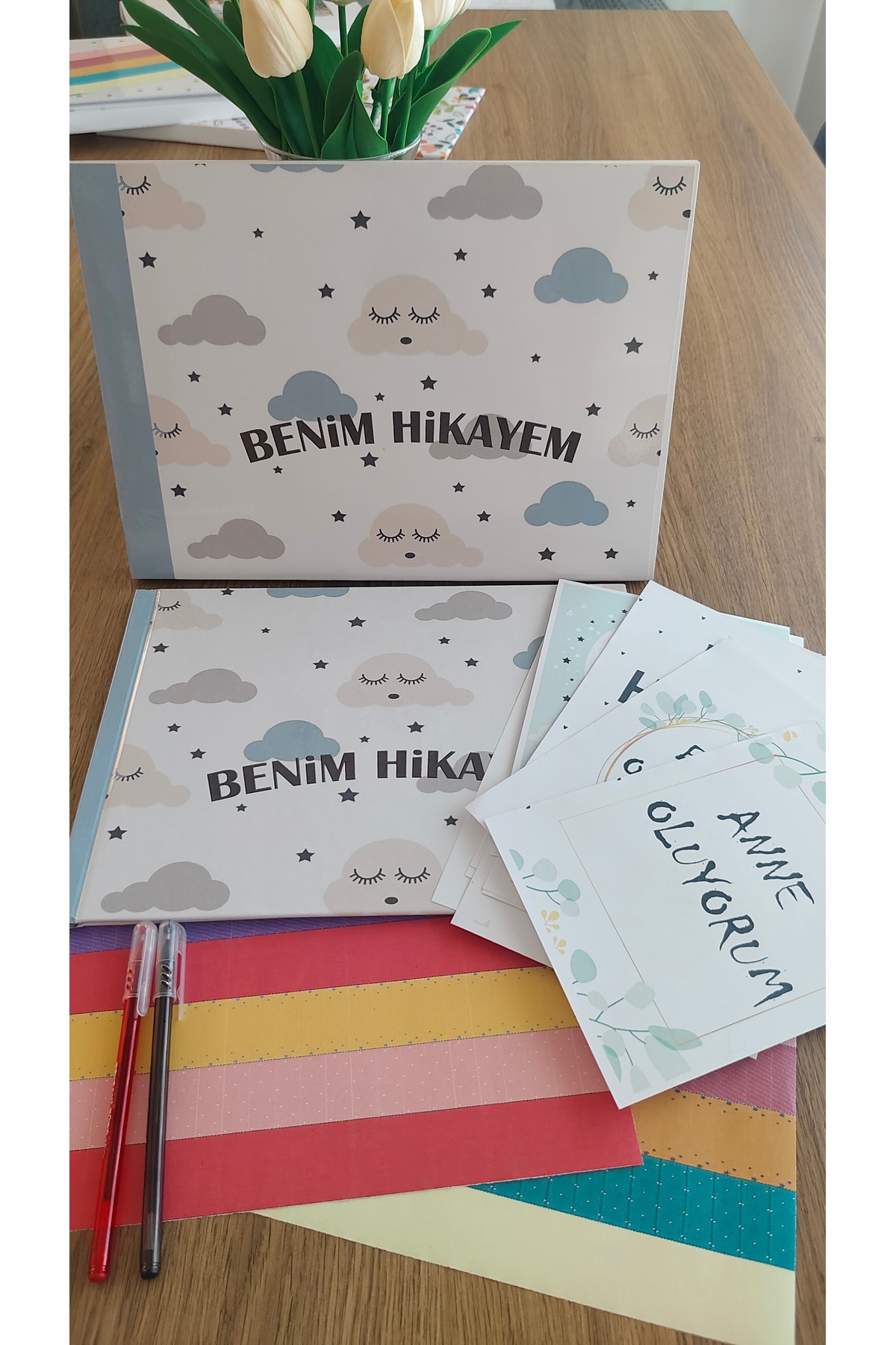 ephotox Hamilelik Ve Anne & Bebek Günlüğü + Kalem + Sticker + Anı Kartları + Kutu fotoğrafı 5 (önizleme)