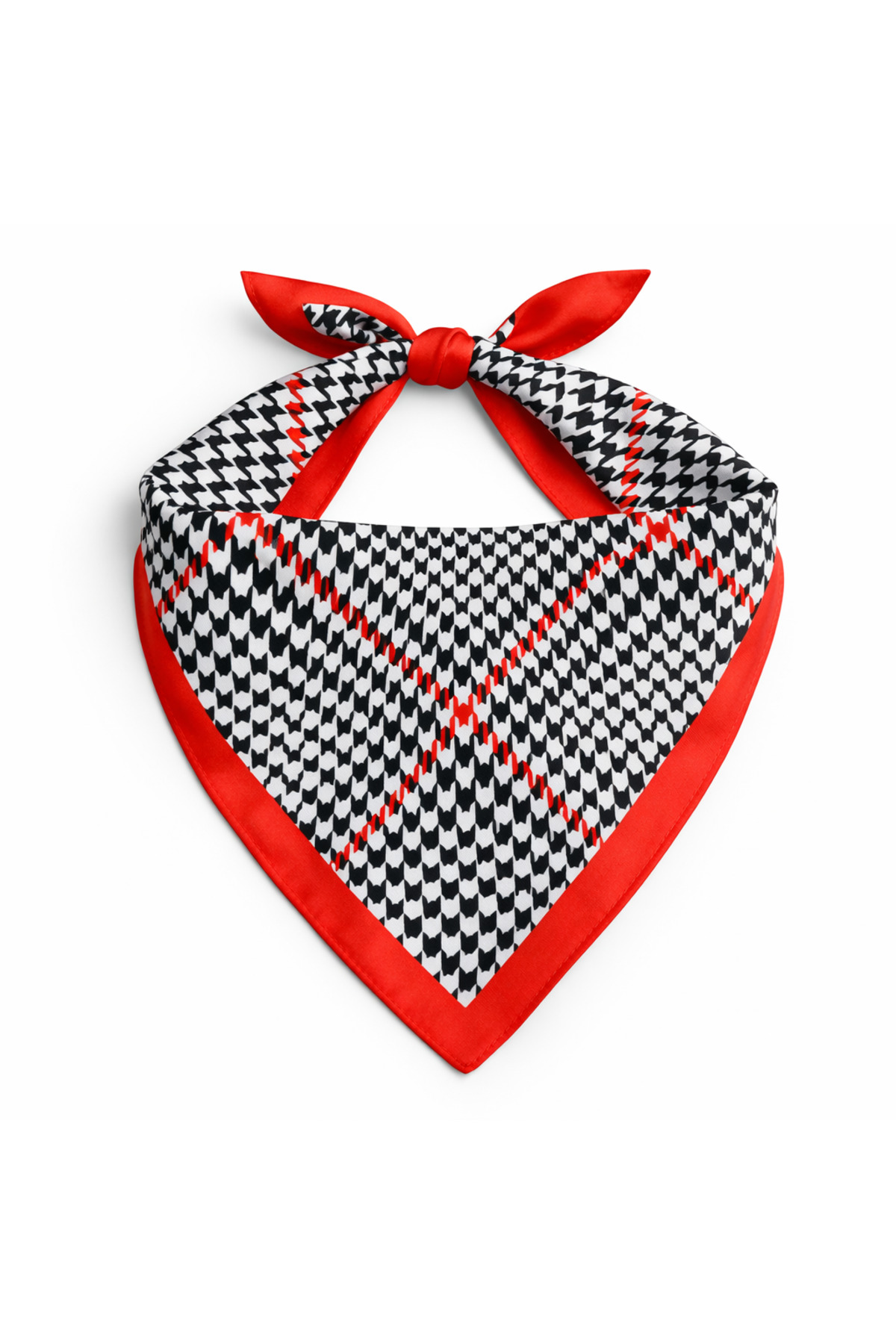 Houndstooth Pattern Scarf Bandana 50x50cm