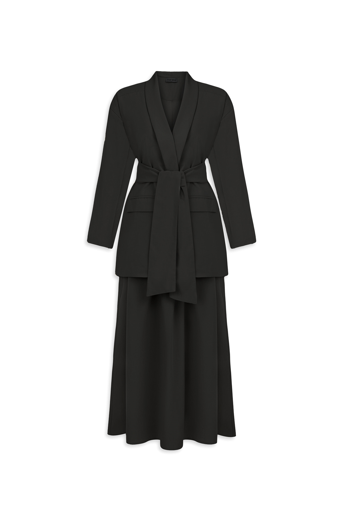 praye Jacket and Skirt Set Black