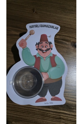 ATÖLYE MİLLA Hayırlı Ramazanlar yazılı davulcu şeker kutusu 10'lu konsept hed...