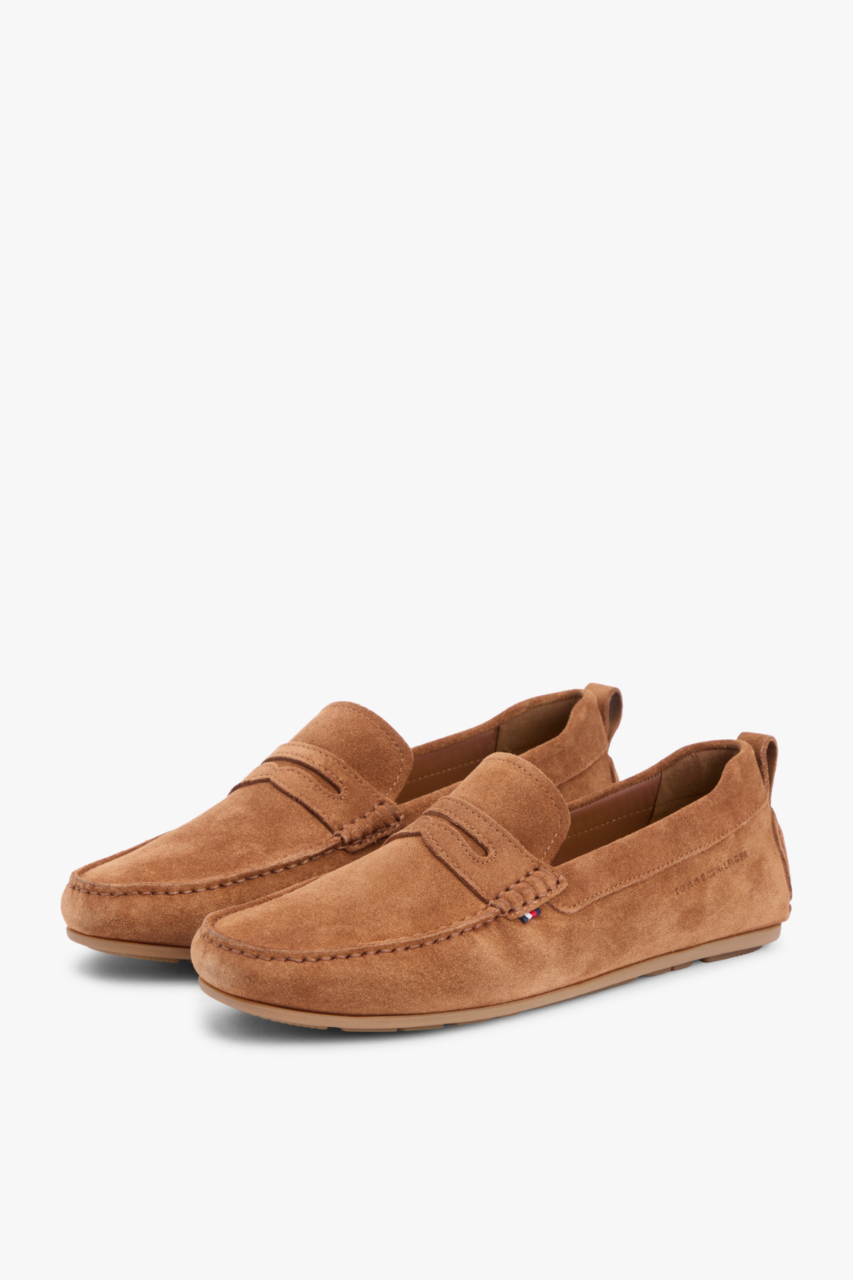 Tommy Hilfiger Core Süet Driver Erkek Taba Loafer Ayakkabı