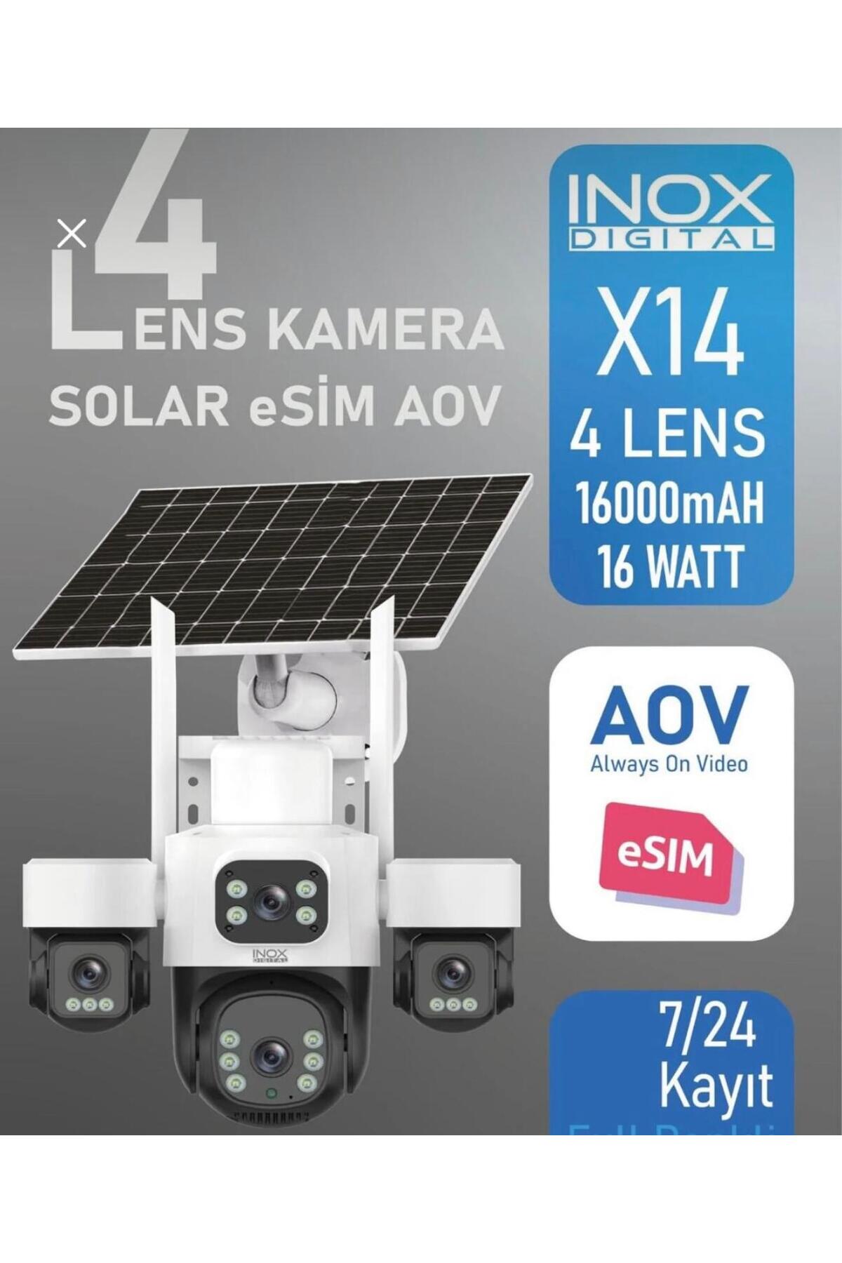 Teknoex inox -X14 4LENS E-SİM SOLAR KAMERA