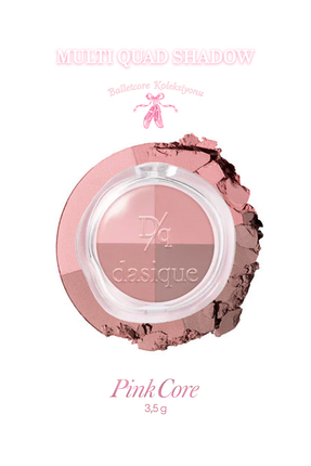 dasique Mat, Yumuşak Yapılı, Dökülme Yapmayan 4lü Far Paleti Multi Quad Shado...