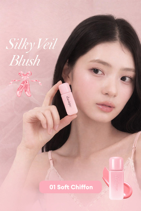 dasique İpeksi Bitiş Sunan Hafif Yapılı Likit Allık Silky Veil Blush (#01 Sof...