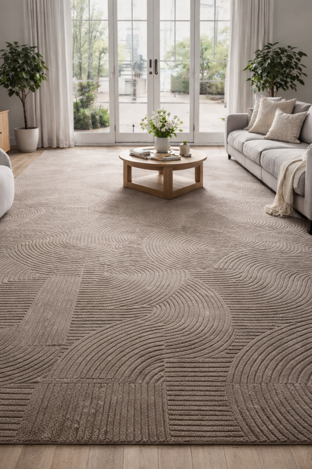Relief Joy Non-Slip Floor Living Room Kitchen Corridor Carpet Runner Rug MINK