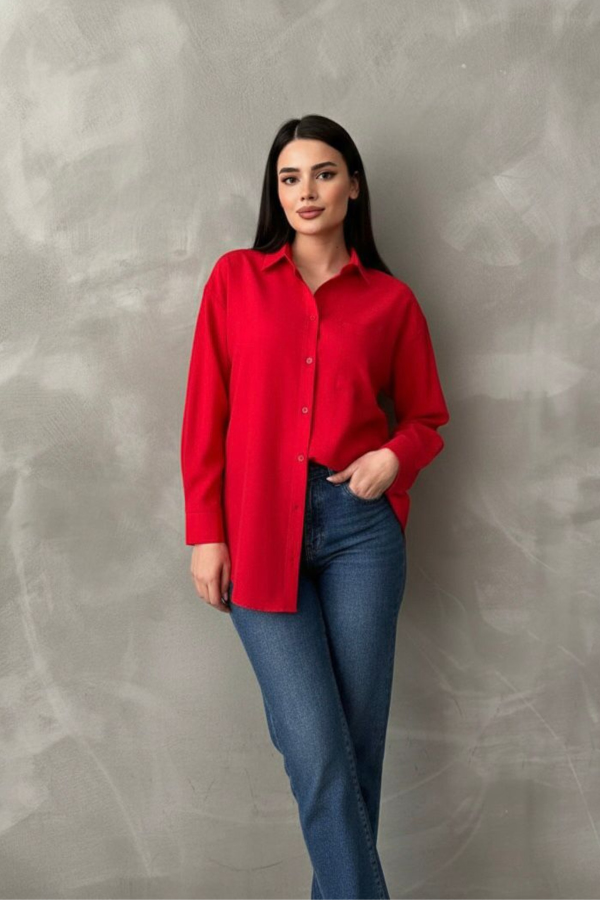COTTON FABRIC OVERSİZE SHIRT