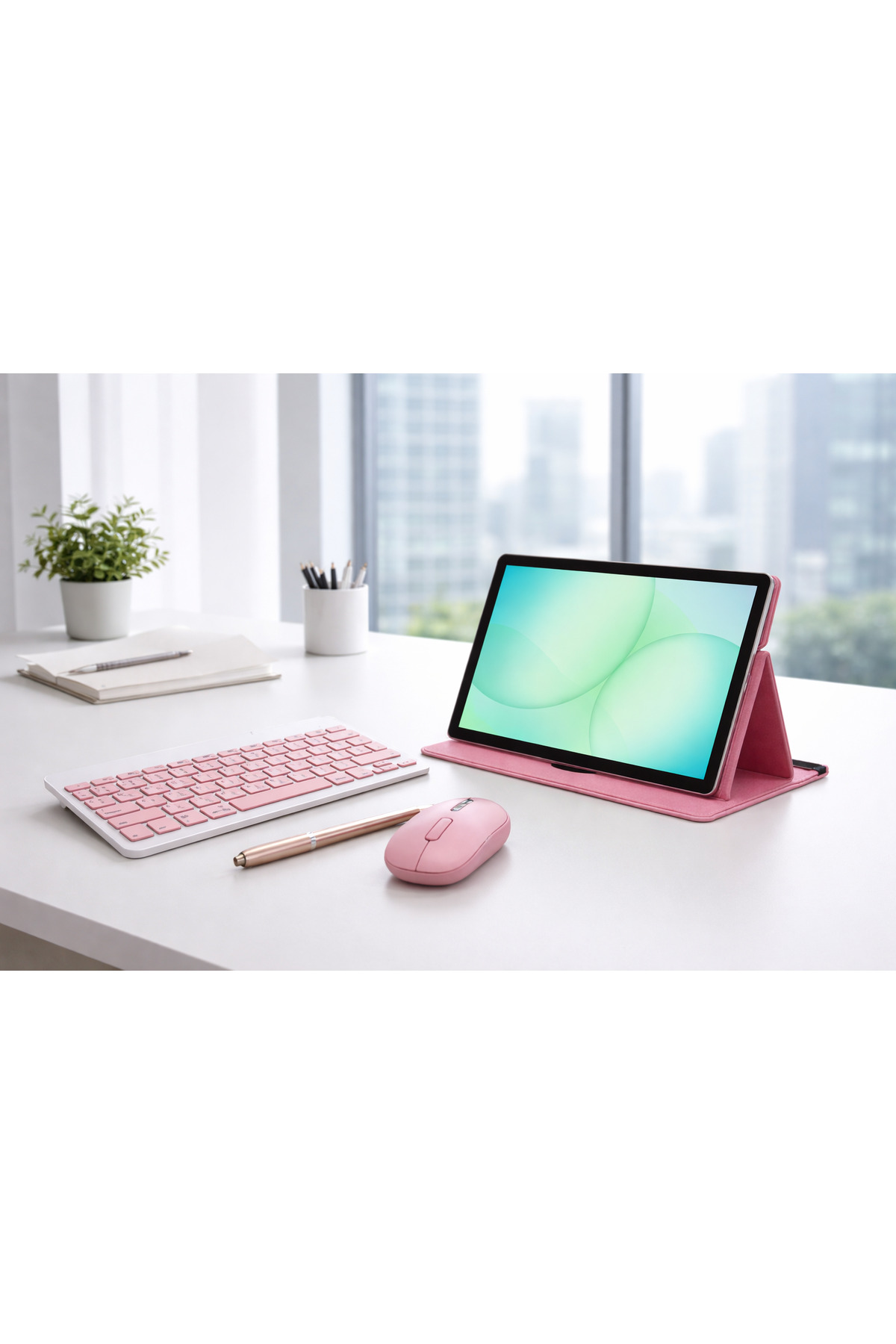 Galaxy Tab A11 8.7''İNCH 4/64GB TABLET+GOLD KALEM+PEMBE KILIF+PEMBE KLAVYE MOUSE