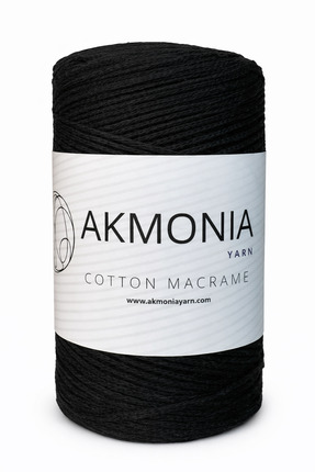 Akmonia Makrome Pamuklu Örgü ip 250 GR Zincir 2mm Çanta ipi ,Supla ip ,Ev Dek...