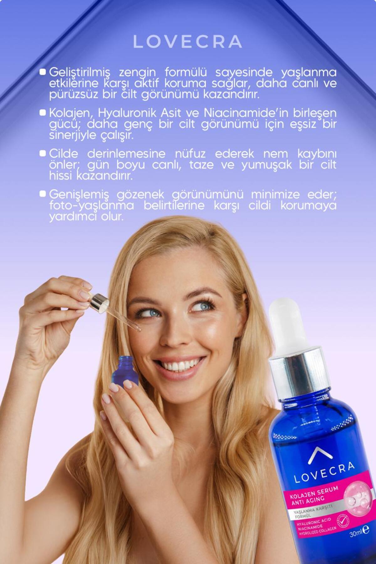 3 Etkili Kolajen Serum Niacinamide Hyaluronic Acid Nemlendirici Yaşlanma Karşıtı Cilt Serumu 30ml — CİLT-ANTİ — تصویر 2 از 6