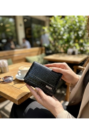 PROFASHION ÇANTA VE AKSESUAR Regina Croco Hakiki Deri Kadın Cüzdan