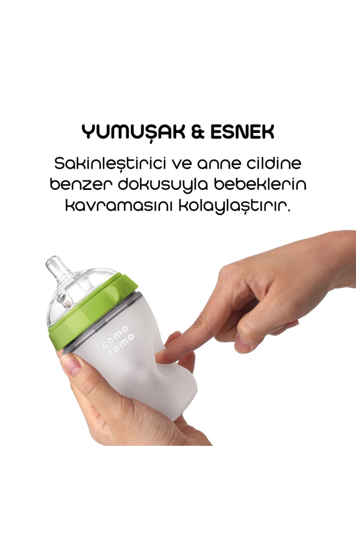DGSTYL3 Antikolik Silikon Biberon 250 ml 3-6 Ay Yeşil fotoğrafı 4 (önizleme)