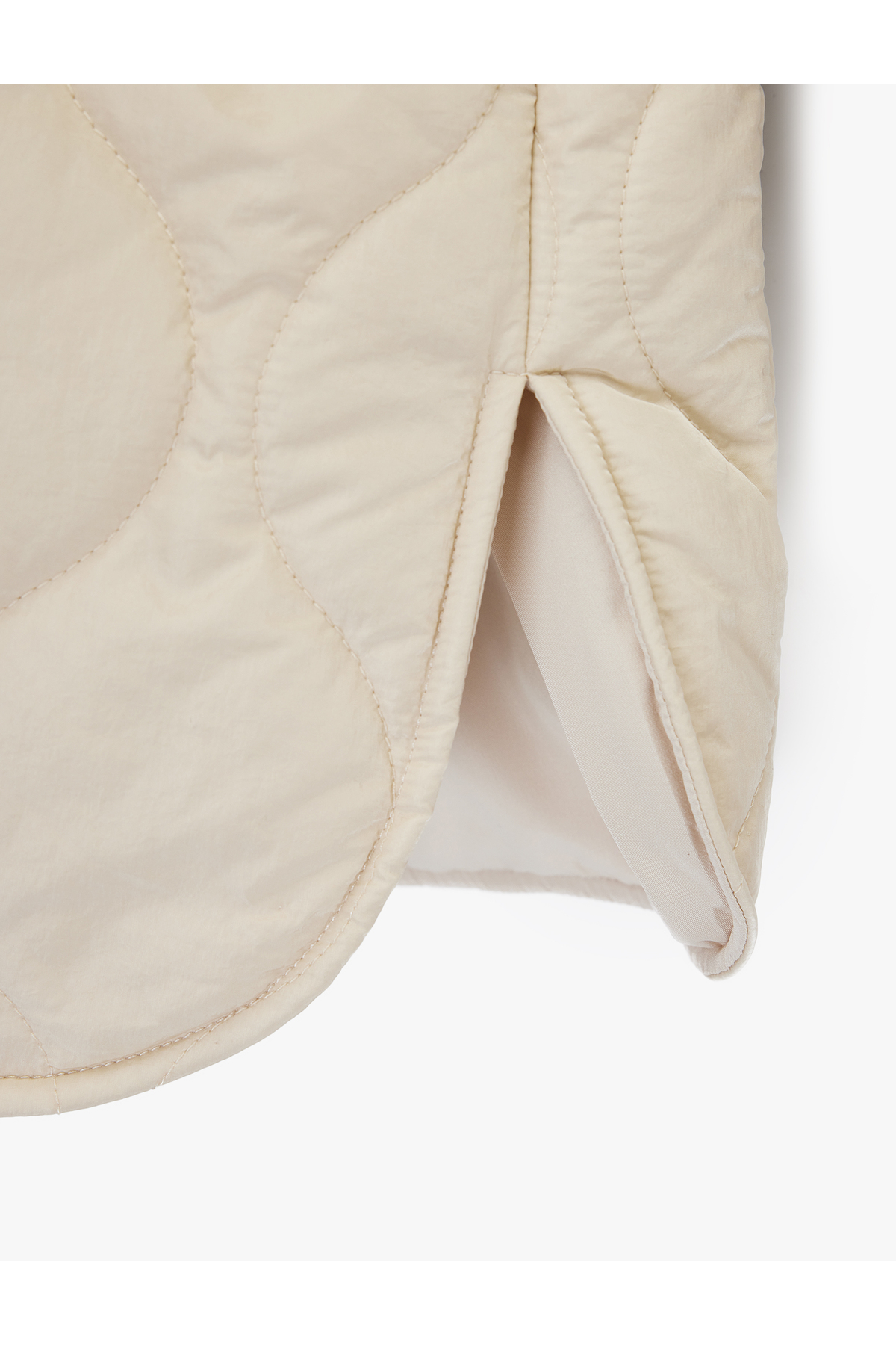 Koton  Fermuar Cepli Uzun Kollu Dik Yaka Kapitone Mont - Görsel 5