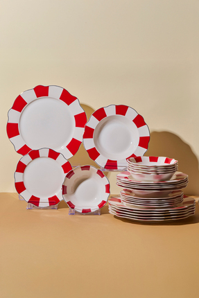 Perotti Red Bone 24 Parça 6 Kişilik Yemek Takımı