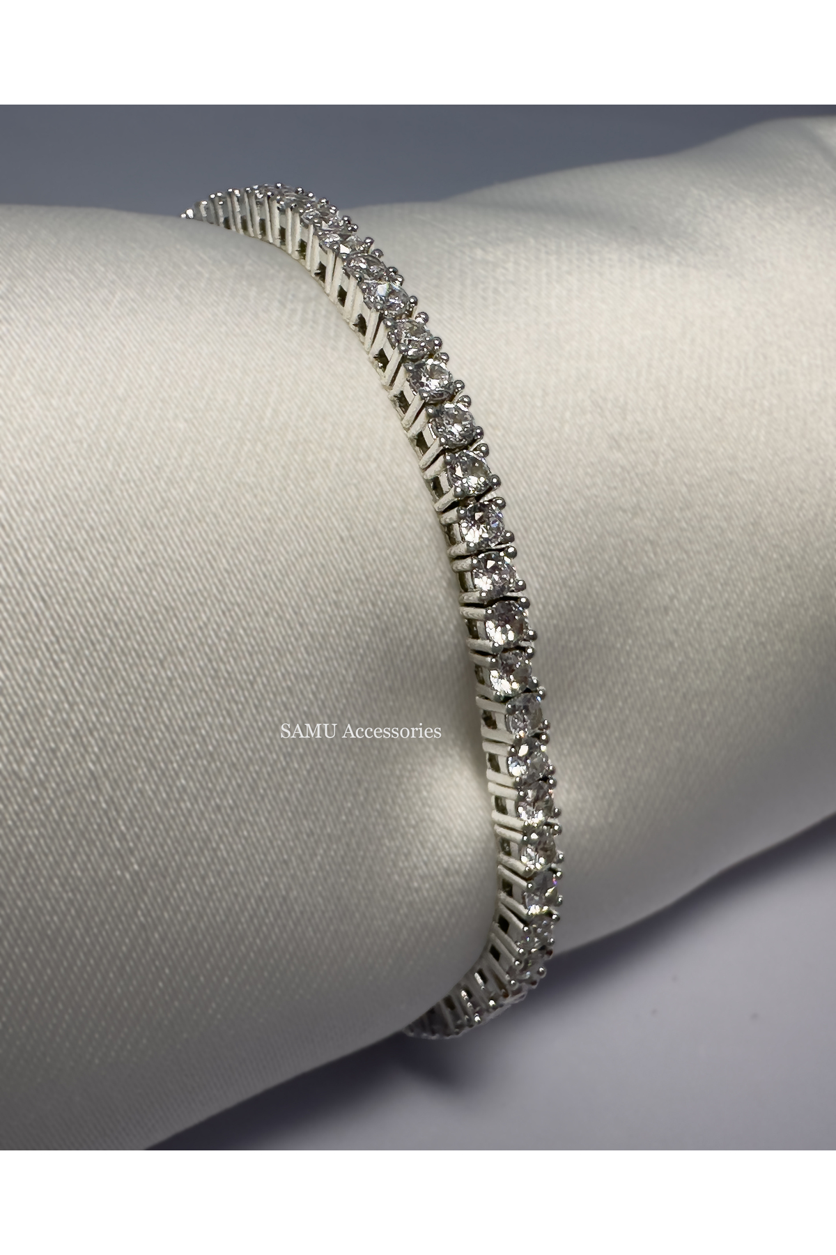 Samu Accessories Klasik Su Yolu Çelik Bileklik - Silver Classic Tennis Bracelet görsel 2