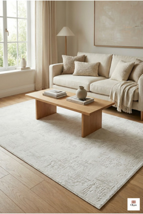 Okan Halıcılık Modern Düz Renk Leke Tutmaz Akrilik Halı 462.000 Sık Dokuma Sa...