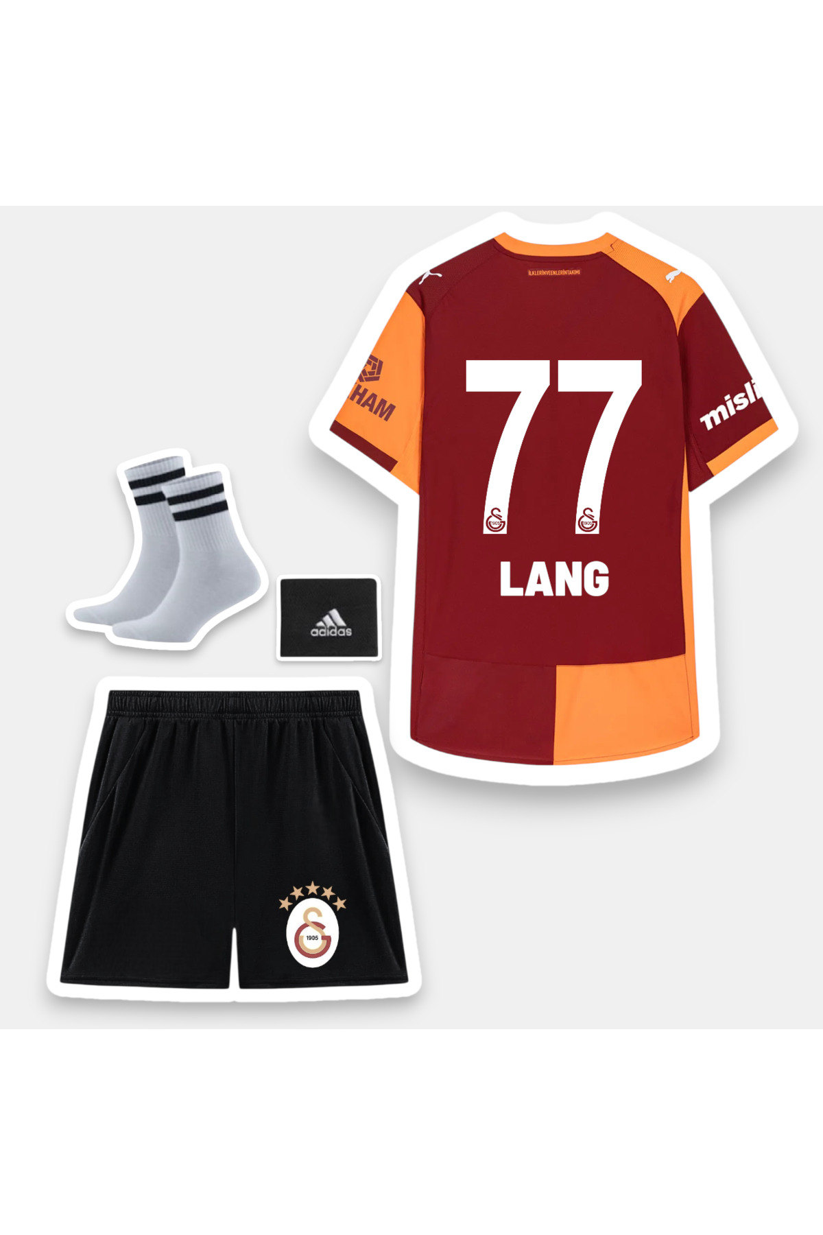 NOA LANG-77 GALÂTÂSÂRÂY 25-26 NEW SEASON CHILDREN 'S FOOTBALL JERSEY PARCALI