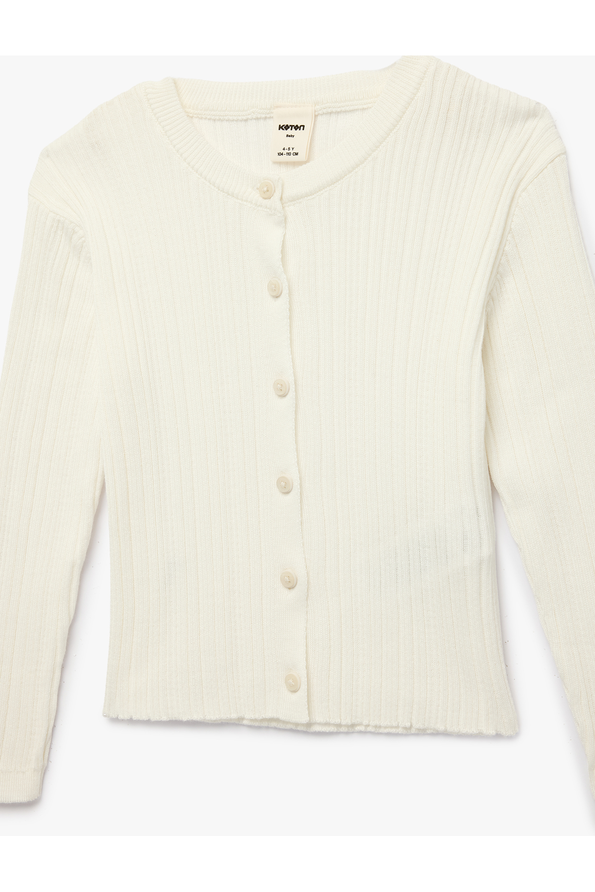 Koton Uzun Kollu Bisiklet Yaka Modal Karışımlı Dokulu Düğmeli Triko Hırka fotoğrafı 3 (önizleme)