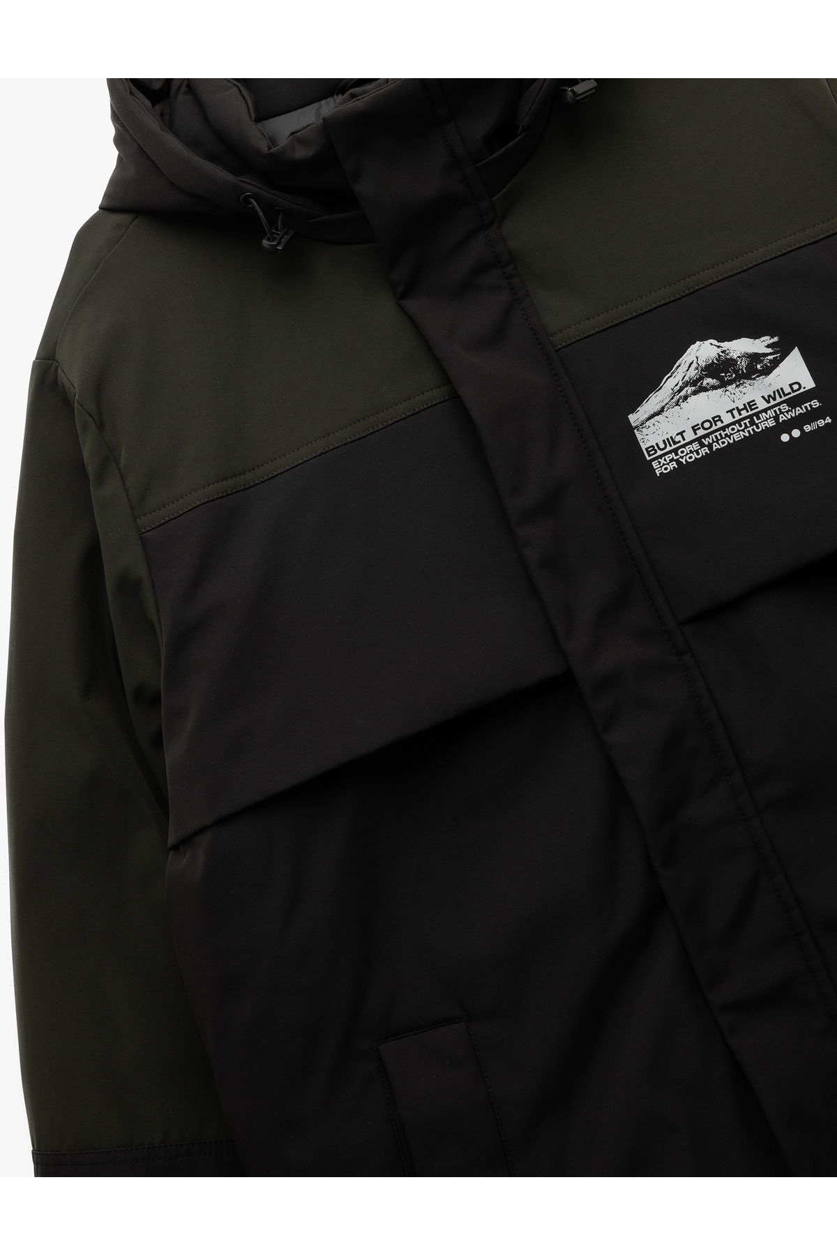 Çıkarılabilir Kapşonlu Baskılı Cep Detaylı Parka Mont — مشکی 6WAM00023HW — تصویر 6 از 7