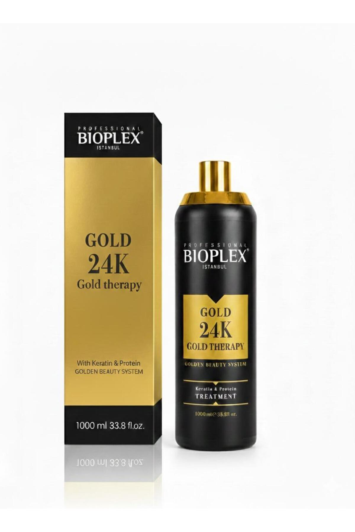 BIOPLEX 24K GOLD THERAPY Keratin & protein TREATMENT 1000 ml — 24K KERATİN BAKIMI