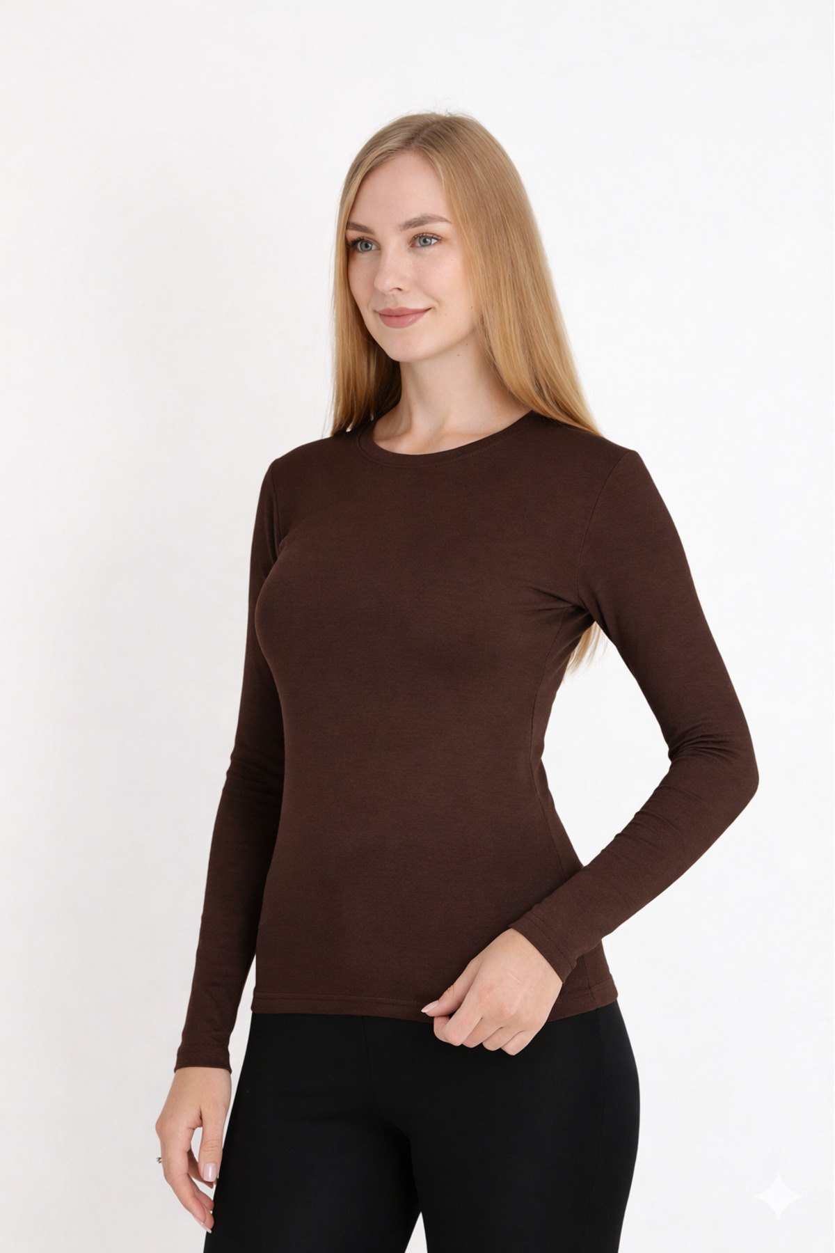 Women's Long Sleeve Brown Body