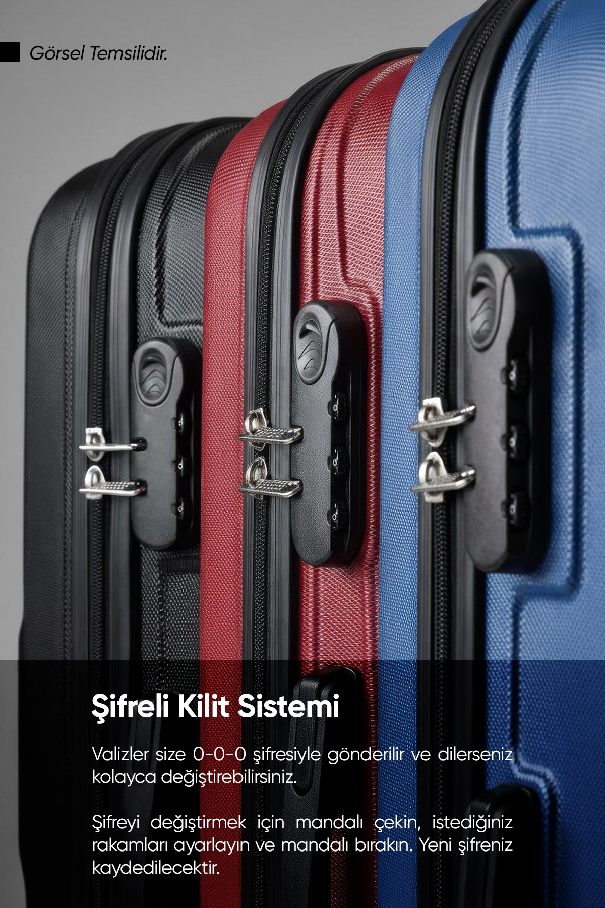 Wexta  Valiz - BÜYÜK BOY - Karışık Renk ve Model - Görsel 3