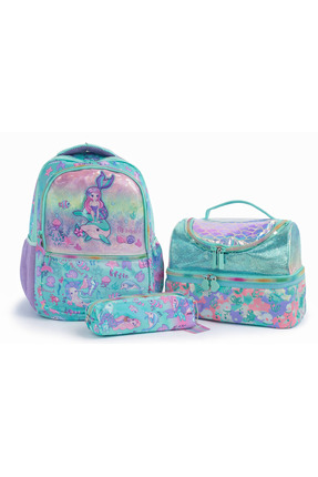 high value Dream West Deniz Kızı temalı 3'lü okul çanta seti