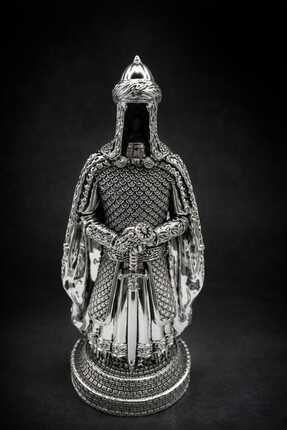 ay çerçeve selçuklu zırhlı şovalye savaşçı biblo -dekoratif heykel