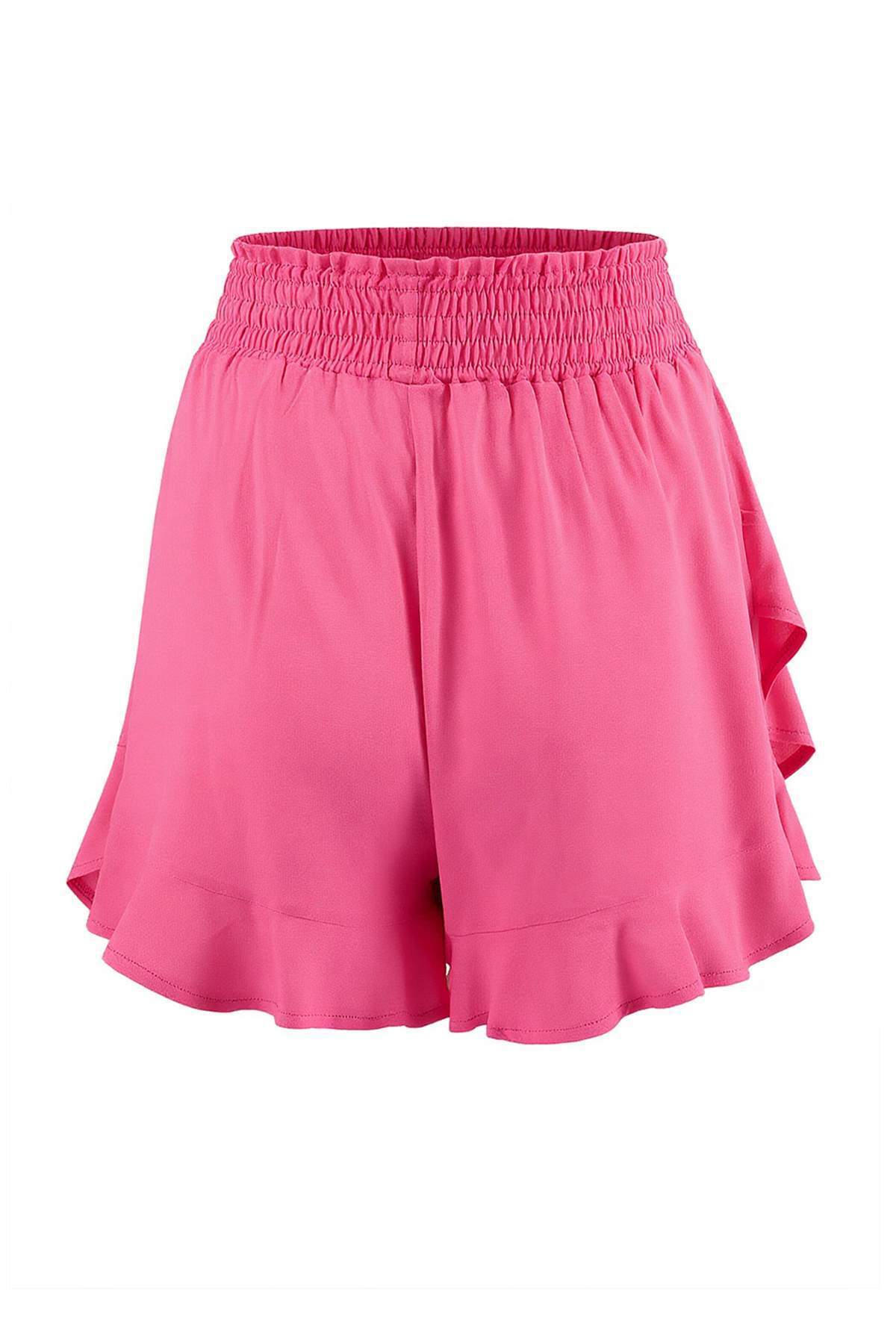 Trendyolmilla  Pembe Dokuma Mini Plaj Şort Etek TBESS26SR00009 - Görsel 6