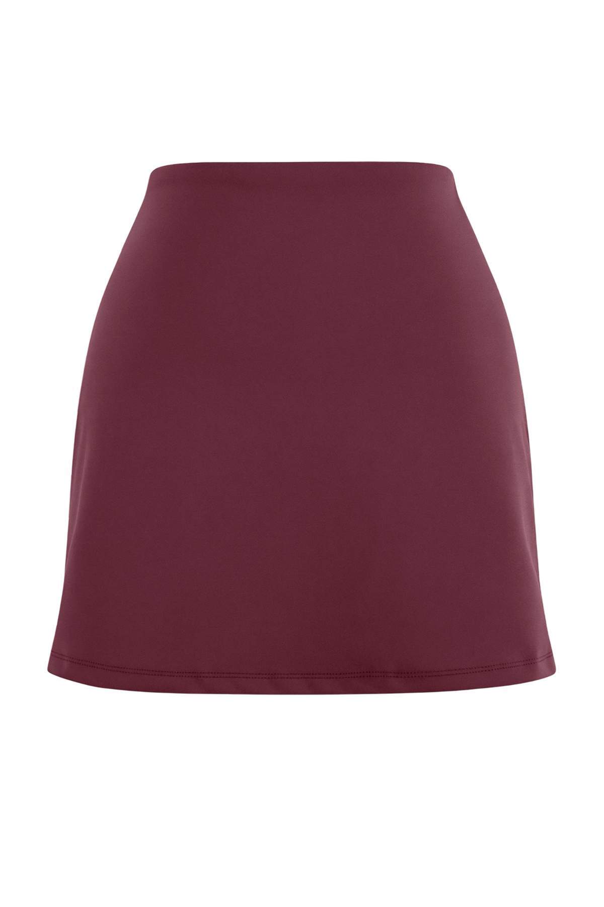 Trendyolmilla  Mürdüm Dalgıç/Scuba Şort Etek Şort & Bermuda THMSS23SR00013 - Görsel 5