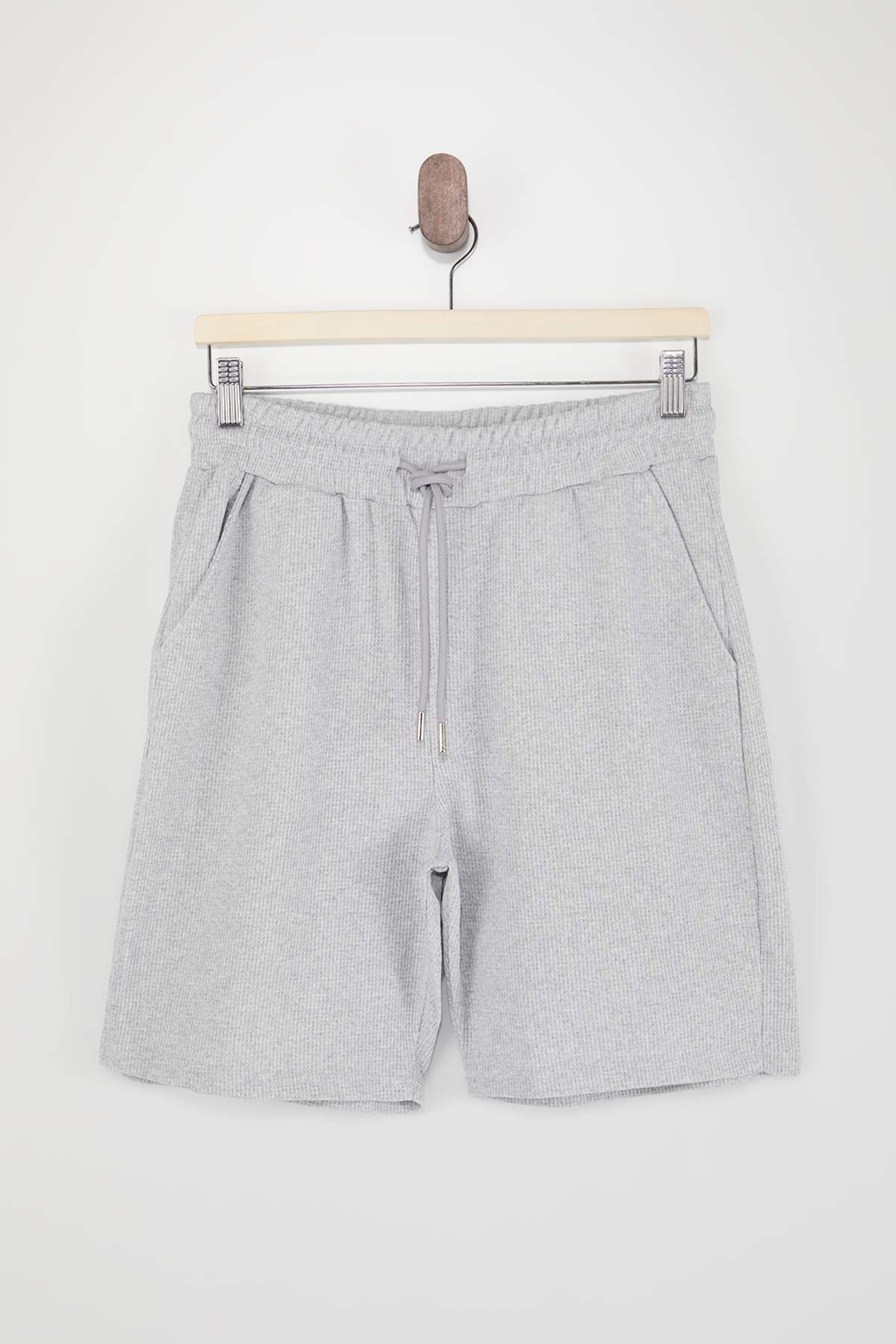 Trendyolmilla  Haki-Gri 2'li Regular/Normal Kesim Dokulu Paketli Şort&Bermuda TMNSS23SR00076 - Görsel 5