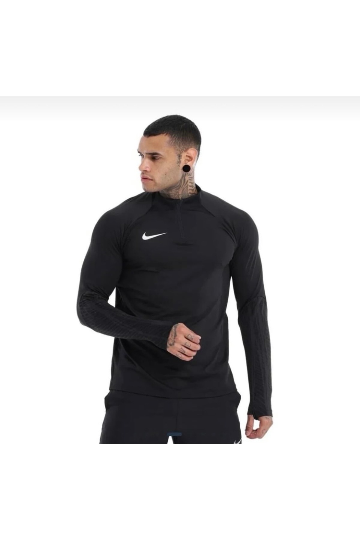 سویشرت یقه ایستاده مشکی مردانه Dri Fit Strike نایکی سویشرت Nike