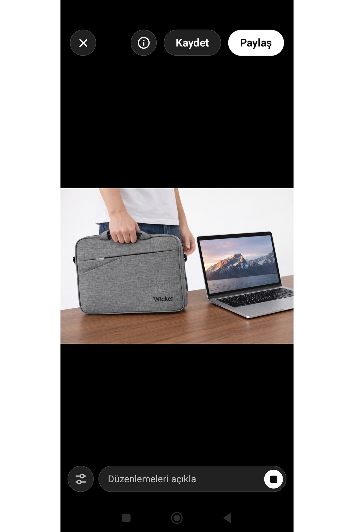 Wickerbag  Wicker laptop çantası - Görsel 4