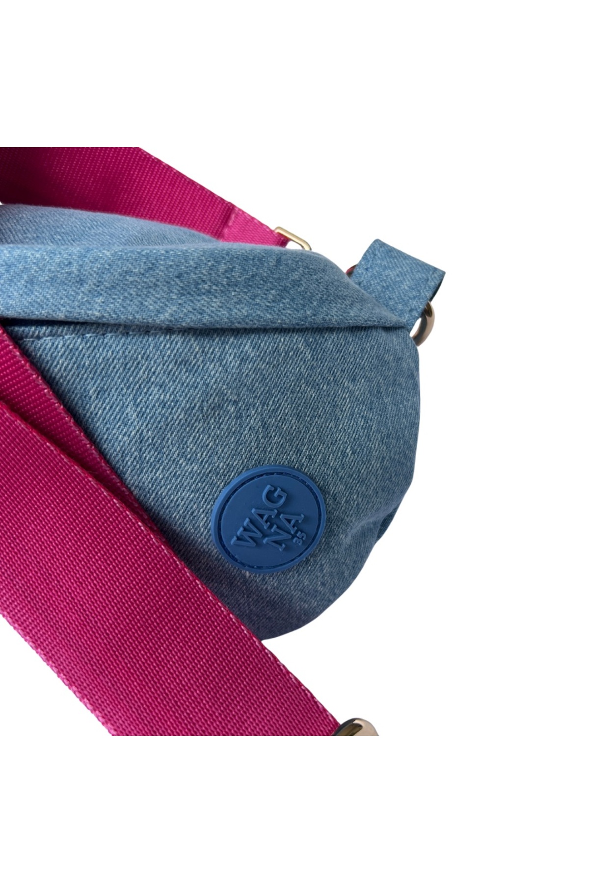 Wagna Denim Berry Bag Fuşya Askılı Çanta görsel 4